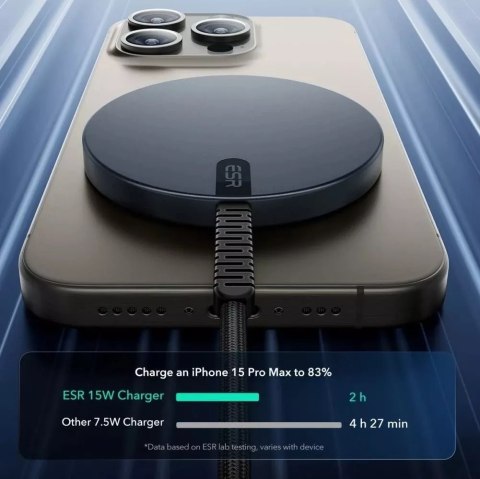 ESR Ładowarka indukcyjna Esr Halolock Qi2 Mini Magnetic Magsafe Wireless Charger 15W Czarny ESR Ładowarka indukcyjna Esr Halolock Qi2 Mini Magnetic Magsafe Wireless Charger 15W Czarny