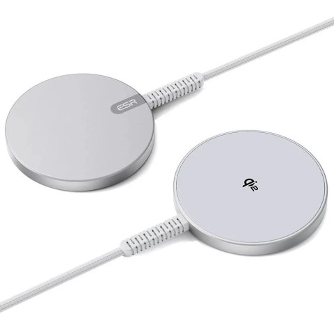 ESR Ładowarka indukcyjna Esr Halolock Qi2 Mini Magnetic Magsafe Wireless Charger 15W Srebrny ESR Ładowarka indukcyjna Esr Halolock Qi2 Mini Magnetic Magsafe Wireless Charger 15W Srebrny