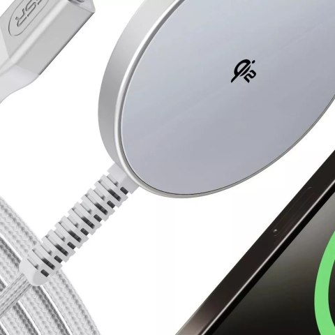 ESR Ładowarka indukcyjna Esr Halolock Qi2 Mini Magnetic Magsafe Wireless Charger 15W Srebrny ESR Ładowarka indukcyjna Esr Halolock Qi2 Mini Magnetic Magsafe Wireless Charger 15W Srebrny