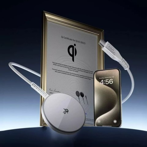 ESR Ładowarka indukcyjna Esr Halolock Qi2 Mini Magnetic Magsafe Wireless Charger 15W Srebrny ESR Ładowarka indukcyjna Esr Halolock Qi2 Mini Magnetic Magsafe Wireless Charger 15W Srebrny