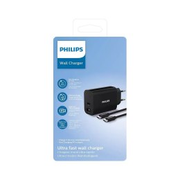 Philips Ładowarka Philips 30W USB-A + USB-C PD QC + Kabel 1M Ttyp- C NA Typ C PD Phil-DLP2621C/12