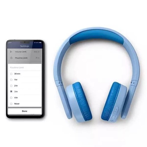 Philips Słuchawki nauszne bezprzewodowe Bluetooth dla dzieci Philips niebieskie Tak4206bl/00 Philips Słuchawki nauszne bezprzewodowe Bluetooth dla dzieci Philips niebieskie Tak4206bl/00