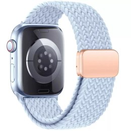 ProducentTymczasowy Pasek nylonowy do Apple Watch 4 / 5 / 6 / 7 / 8 / 9 / SE (38 / 40 / 41 mm) NylonMag Baby Blue
