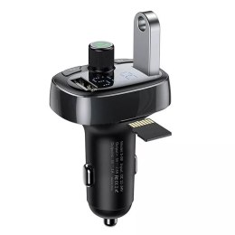 Baseus Transmiter FM Baseus Bluetooth 4.2 mp3 + ładowarka samochodowa 2x USB 3.4A zestaw głośnomówiący MicroSD