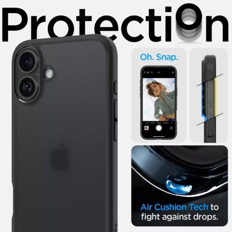 ProducentTymczasowy Etui Spigen Ultra Hybrid do Apple iPhone 16 Frost Black ProducentTymczasowy Etui Spigen Ultra Hybrid do Apple iPhone 16 Frost Black