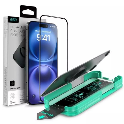 ESR Szkło Hartowane ESR Armorite do iPhone 16 Pro Black ESR Szkło Hartowane ESR Armorite do iPhone 16 Pro Black