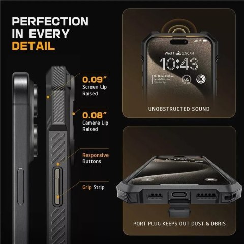 SUPCASE Etui Supcase UB Grip Mag Magsafe do iPhone 16 Black SUPCASE Etui Supcase UB Grip Mag Magsafe do iPhone 16 Black
