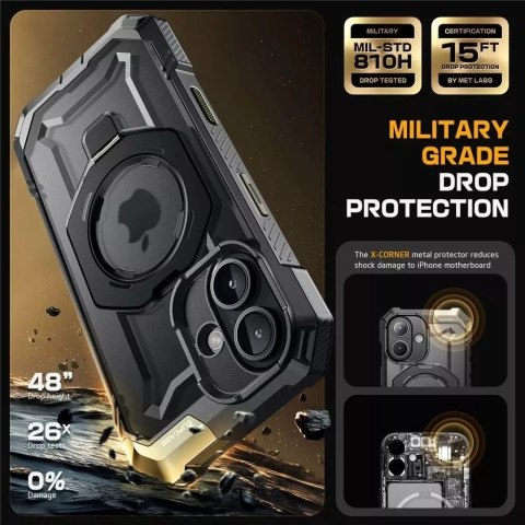 SUPCASE Etui Supcase UB Grip Mag Magsafe do iPhone 16 Black SUPCASE Etui Supcase UB Grip Mag Magsafe do iPhone 16 Black
