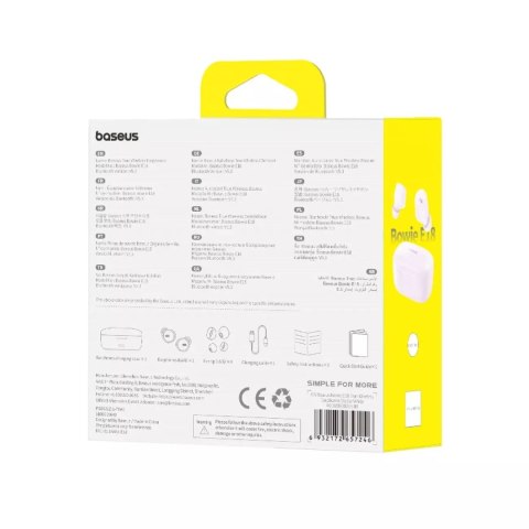 Baseus Słuchawki Baseus Bowie E18 bezprzewodowe TWS ENC IPX4 - fioletowe Baseus Słuchawki Baseus Bowie E18 bezprzewodowe TWS ENC IPX4 - fioletowe