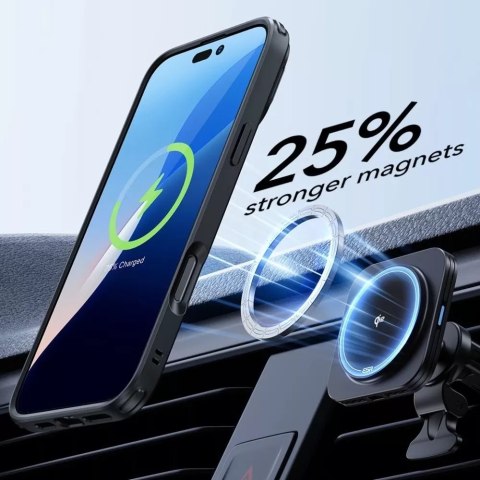 ESR Etui obudowa ESR Classic Hybrid Kickstand Halolock Magsafe & Tempered Glass do iPhone 16 Clear/Black ESR Etui obudowa ESR Classic Hybrid Kickstand Halolock Magsafe & Tempered Glass do iPhone 16 Clear/Black