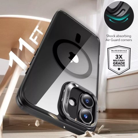 ESR Etui obudowa ESR Classic Hybrid Kickstand Halolock Magsafe & Tempered Glass do iPhone 16 Clear/Black ESR Etui obudowa ESR Classic Hybrid Kickstand Halolock Magsafe & Tempered Glass do iPhone 16 Clear/Black