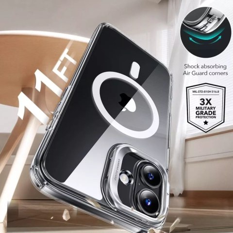 ESR Etui obudowa ESR Classic Hybrid Kickstand Halolock Magsafe & Tempered Glass do iPhone 16 Clear ESR Etui obudowa ESR Classic Hybrid Kickstand Halolock Magsafe & Tempered Glass do iPhone 16 Clear