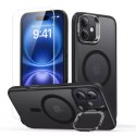ESR Etui obudowa ESR Classic Hybrid Kickstand Halolock Magsafe & Tempered Glass do iPhone 16 Frosted Black