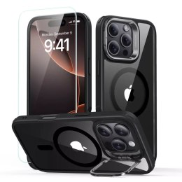 ESR Etui obudowa ESR Classic Hybrid Kickstand Halolock Magsafe & Tempered Glass do iPhone 16 Pro Clear/Black