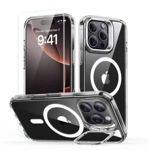 ESR Etui obudowa ESR Classic Hybrid Kickstand Halolock Magsafe & Tempered Glass do iPhone 16 Pro Clear ESR Etui obudowa ESR Classic Hybrid Kickstand Halolock Magsafe & Tempered Glass do iPhone 16 Pro Clear