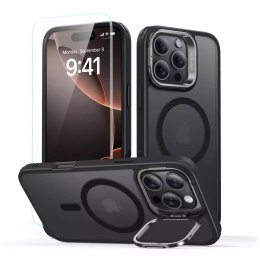 ESR Etui obudowa ESR Classic Hybrid Kickstand Halolock Magsafe & Tempered Glass do iPhone 16 Pro Frosted Black