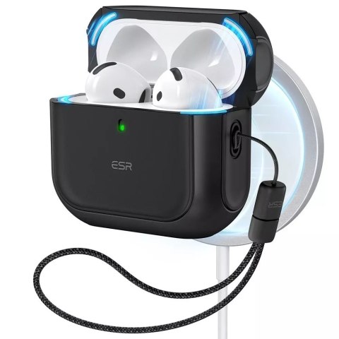 ESR Etui ochronne na słuchawki ESR Orbit Halolock MagSafe Apple AirPods 4 Black ESR Etui ochronne na słuchawki ESR Orbit Halolock MagSafe Apple AirPods 4 Black