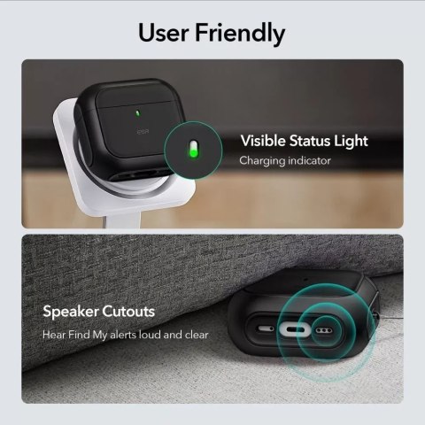 ESR Etui ochronne na słuchawki ESR Orbit Halolock MagSafe Apple AirPods 4 Black ESR Etui ochronne na słuchawki ESR Orbit Halolock MagSafe Apple AirPods 4 Black