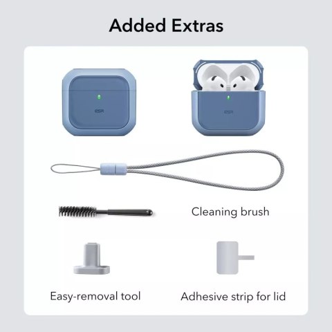 ESR Etui ochronne na słuchawki ESR Orbit Halolock MagSafe Apple AirPods 4 Blue ESR Etui ochronne na słuchawki ESR Orbit Halolock MagSafe Apple AirPods 4 Blue