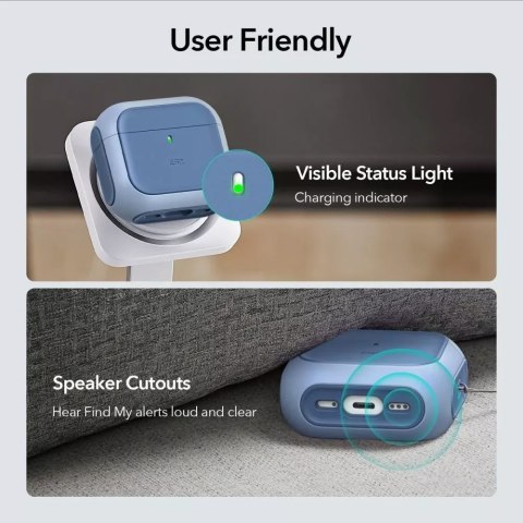 ESR Etui ochronne na słuchawki ESR Orbit Halolock MagSafe Apple AirPods 4 Blue ESR Etui ochronne na słuchawki ESR Orbit Halolock MagSafe Apple AirPods 4 Blue