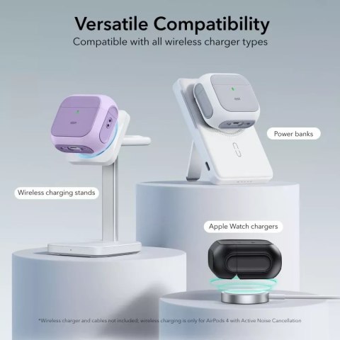 ESR Etui ochronne na słuchawki ESR Orbit Halolock MagSafe Apple AirPods 4 Purple ESR Etui ochronne na słuchawki ESR Orbit Halolock MagSafe Apple AirPods 4 Purple