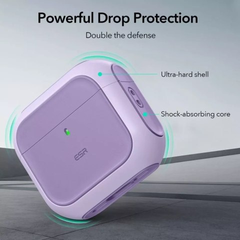 ESR Etui ochronne na słuchawki ESR Orbit Halolock MagSafe Apple AirPods 4 Purple ESR Etui ochronne na słuchawki ESR Orbit Halolock MagSafe Apple AirPods 4 Purple