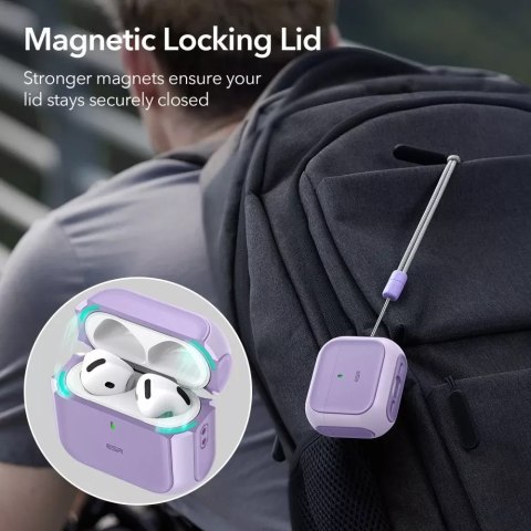 ESR Etui ochronne na słuchawki ESR Orbit Halolock MagSafe Apple AirPods 4 Purple ESR Etui ochronne na słuchawki ESR Orbit Halolock MagSafe Apple AirPods 4 Purple