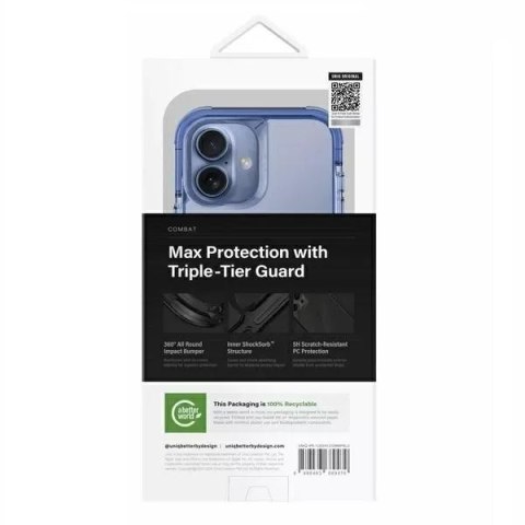 UNIQ Etui UNIQ Combat do iPhone 16 6.1" Magclick Charging niebieski/pearl blue UNIQ Etui UNIQ Combat do iPhone 16 6.1" Magclick Charging niebieski/pearl blue