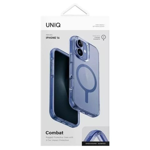 UNIQ Etui UNIQ Combat do iPhone 16 6.1" Magclick Charging niebieski/pearl blue UNIQ Etui UNIQ Combat do iPhone 16 6.1" Magclick Charging niebieski/pearl blue