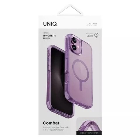 UNIQ Etui UNIQ Combat do iPhone 16 Plus 6.7" Magclick Charging Różowy/Grape Pink UNIQ Etui UNIQ Combat do iPhone 16 Plus 6.7" Magclick Charging Różowy/Grape Pink