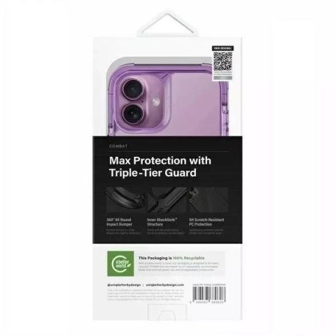 UNIQ Etui UNIQ Combat do iPhone 16 Plus 6.7" Magclick Charging Różowy/Grape Pink UNIQ Etui UNIQ Combat do iPhone 16 Plus 6.7" Magclick Charging Różowy/Grape Pink