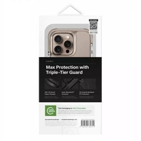 UNIQ Etui UNIQ Combat do iPhone 16 Pro 6.3" Magclick Charging Złoty/Taupe Gold UNIQ Etui UNIQ Combat do iPhone 16 Pro 6.3" Magclick Charging Złoty/Taupe Gold