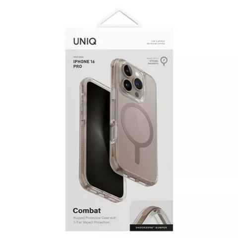 UNIQ Etui UNIQ Combat do iPhone 16 Pro 6.3" Magclick Charging Złoty/Taupe Gold UNIQ Etui UNIQ Combat do iPhone 16 Pro 6.3" Magclick Charging Złoty/Taupe Gold