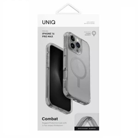 UNIQ Etui UNIQ Combat do iPhone 16 Pro Max 6.9" Magclick Charging Szary/Stone Grey UNIQ Etui UNIQ Combat do iPhone 16 Pro Max 6.9" Magclick Charging Szary/Stone Grey