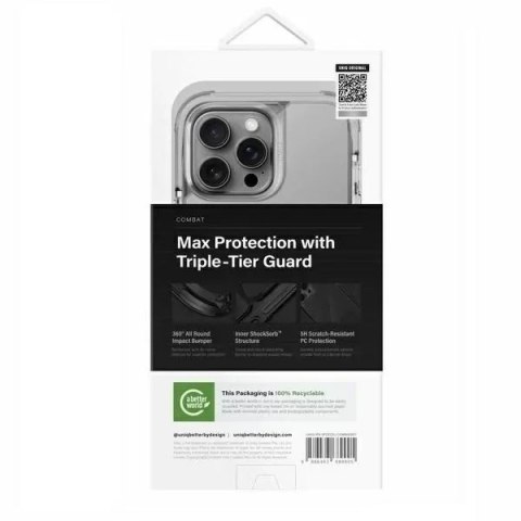 UNIQ Etui UNIQ Combat do iPhone 16 Pro Max 6.9" Magclick Charging Szary/Stone Grey UNIQ Etui UNIQ Combat do iPhone 16 Pro Max 6.9" Magclick Charging Szary/Stone Grey