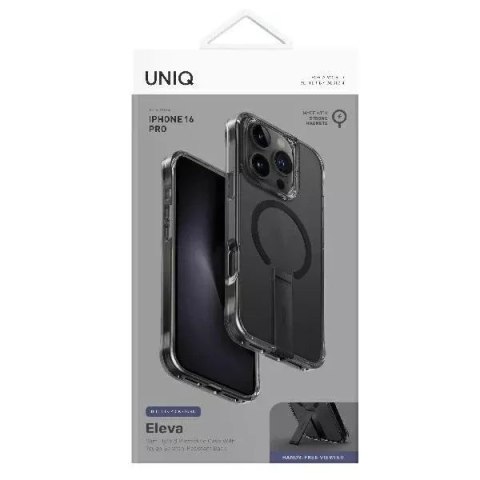UNIQ Etui UNIQ Eleva with Vertica Stand do iPhone 16 Pro 6.3" Czarny/Carbon Black UNIQ Etui UNIQ Eleva with Vertica Stand do iPhone 16 Pro 6.3" Czarny/Carbon Black