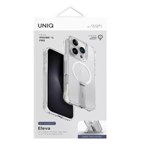 UNIQ Etui UNIQ Eleva with Vertica Stand do iPhone 16 Pro 6.3" Przeźroczysty/Lucent Clear UNIQ Etui UNIQ Eleva with Vertica Stand do iPhone 16 Pro 6.3" Przeźroczysty/Lucent Clear