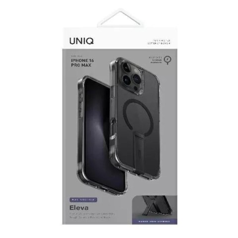 UNIQ Etui UNIQ Eleva with Vertica Stand do iPhone 16 Pro Max 6.9" Czarny/Carbon Black UNIQ Etui UNIQ Eleva with Vertica Stand do iPhone 16 Pro Max 6.9" Czarny/Carbon Black