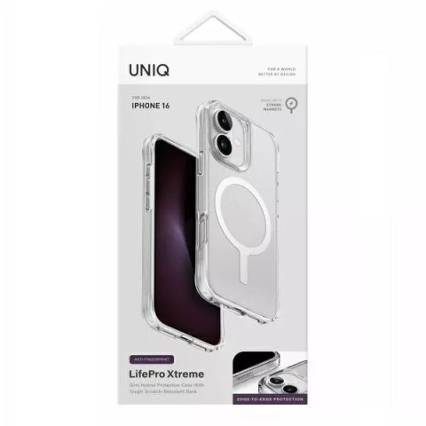 UNIQ Etui UNIQ LifePro Xtreme do iPhone 16 6.1" Magclick Charging Przezroczysty/Frost Clear UNIQ Etui UNIQ LifePro Xtreme do iPhone 16 6.1" Magclick Charging Przezroczysty/Frost Clear