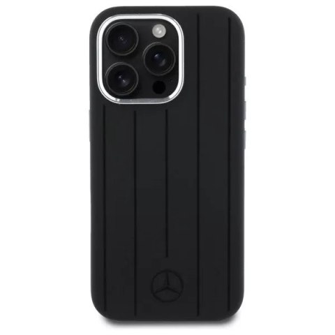 Mercedes Etui Mercedes do iPhone 16 Pro Max 6.9" Czarne HardCase Silicone Vertical Tonal Stripes MagSafe Mercedes Etui Mercedes do iPhone 16 Pro Max 6.9" Czarne HardCase Silicone Vertical Tonal Stripes MagSafe