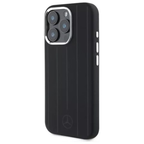 Mercedes Etui Mercedes do iPhone 16 Pro Max 6.9" Czarne HardCase Silicone Vertical Tonal Stripes MagSafe Mercedes Etui Mercedes do iPhone 16 Pro Max 6.9" Czarne HardCase Silicone Vertical Tonal Stripes MagSafe