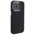 Mercedes Etui Mercedes do iPhone 16 Pro Max 6.9" Czarne HardCase Silicone Vertical Tonal Stripes MagSafe