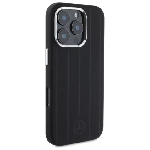 Mercedes Etui Mercedes do iPhone 16 Pro Max 6.9" Czarne HardCase Silicone Vertical Tonal Stripes MagSafe Mercedes Etui Mercedes do iPhone 16 Pro Max 6.9" Czarne HardCase Silicone Vertical Tonal Stripes MagSafe
