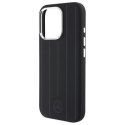 Mercedes Etui Mercedes do iPhone 16 Pro Max 6.9" Czarne HardCase Silicone Vertical Tonal Stripes MagSafe