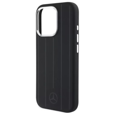 Mercedes Etui Mercedes do iPhone 16 Pro Max 6.9" Czarne HardCase Silicone Vertical Tonal Stripes MagSafe Mercedes Etui Mercedes do iPhone 16 Pro Max 6.9" Czarne HardCase Silicone Vertical Tonal Stripes MagSafe