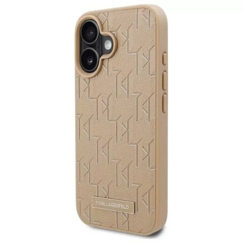 Karl Lagerfeld Etui Karl Lagerfeld do iPhone 16 6.1" Beżowy Hardcase Hot Stamp Magsafe Karl Lagerfeld Etui Karl Lagerfeld do iPhone 16 6.1" Beżowy Hardcase Hot Stamp Magsafe