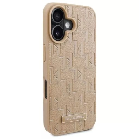 Karl Lagerfeld Etui Karl Lagerfeld do iPhone 16 6.1" Beżowy Hardcase Hot Stamp Magsafe Karl Lagerfeld Etui Karl Lagerfeld do iPhone 16 6.1" Beżowy Hardcase Hot Stamp Magsafe