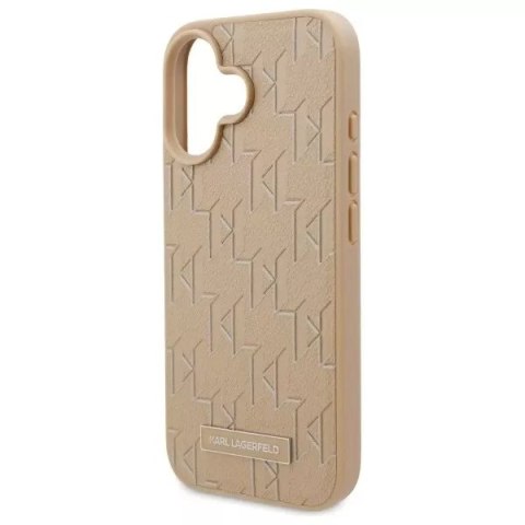 Karl Lagerfeld Etui Karl Lagerfeld do iPhone 16 6.1" Beżowy Hardcase Hot Stamp Magsafe Karl Lagerfeld Etui Karl Lagerfeld do iPhone 16 6.1" Beżowy Hardcase Hot Stamp Magsafe