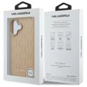 Karl Lagerfeld Etui Karl Lagerfeld do iPhone 16 6.1" Beżowy Hardcase Hot Stamp Magsafe