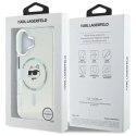 Karl Lagerfeld Etui Karl Lagerfeld do iPhone 16 6.1" Biały Hardcase IML Metal Choupette Head MagSafe